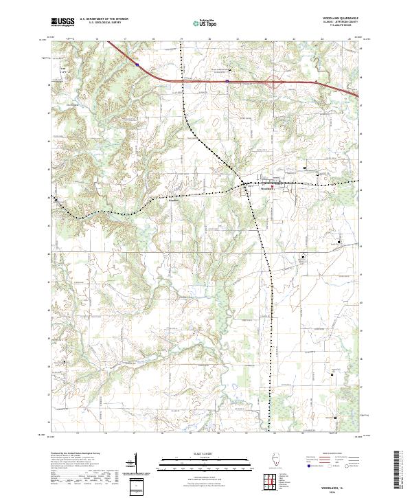 US Topo 7.5-minute map for Woodlawn IL