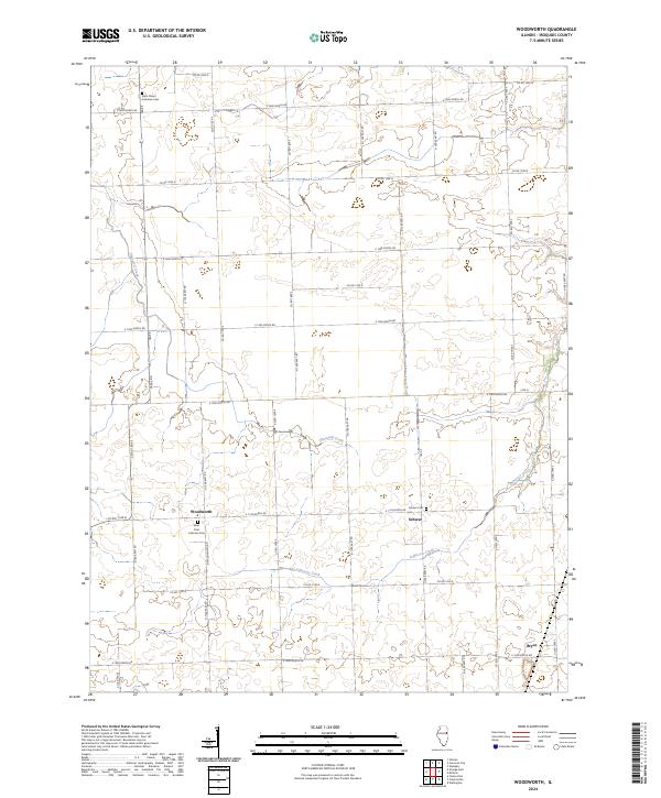 US Topo 7.5-minute map for Woodworth IL