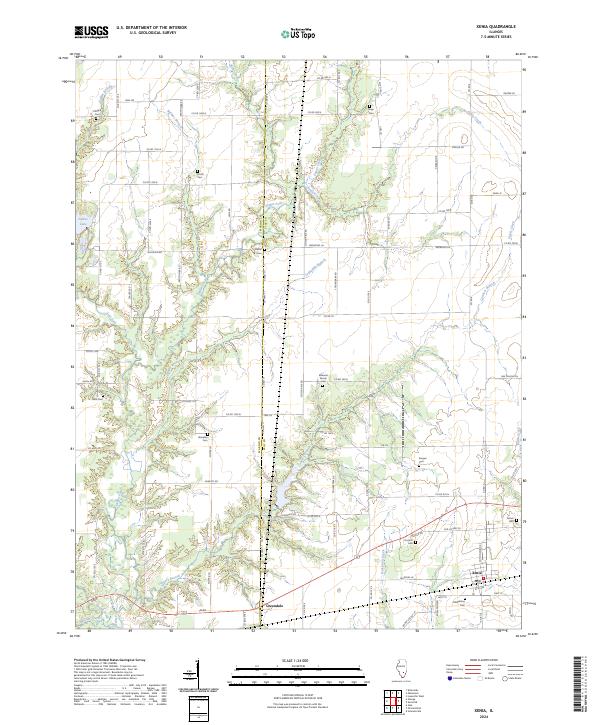 US Topo 7.5-minute map for Xenia IL