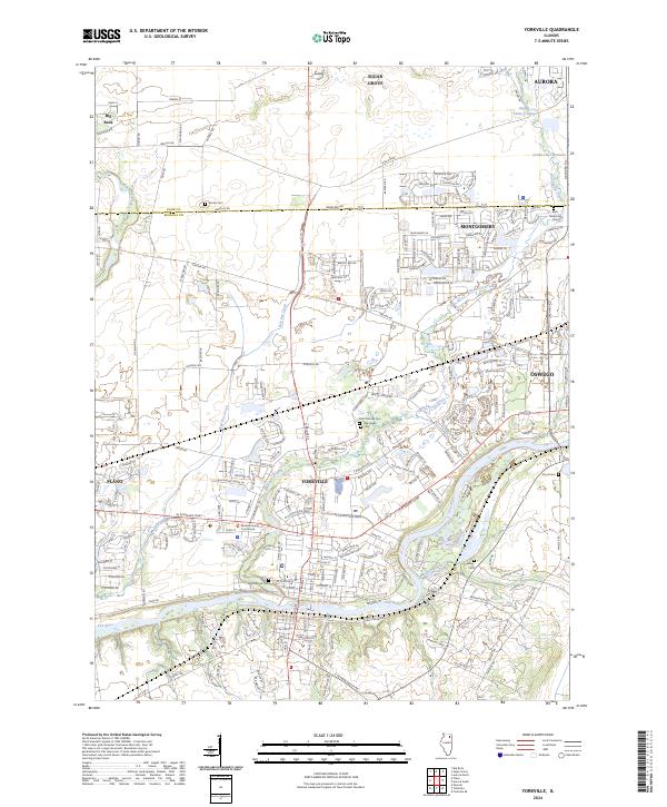 US Topo 7.5-minute map for Yorkville IL