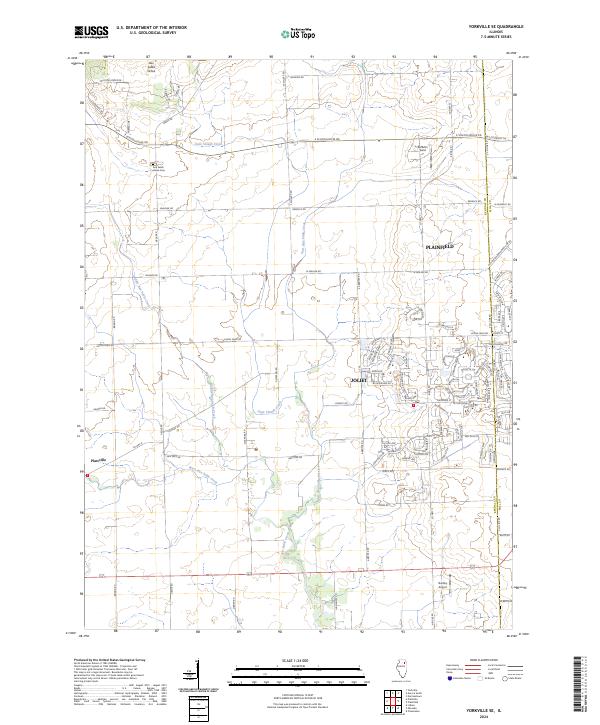 US Topo 7.5-minute map for Yorkville SE IL