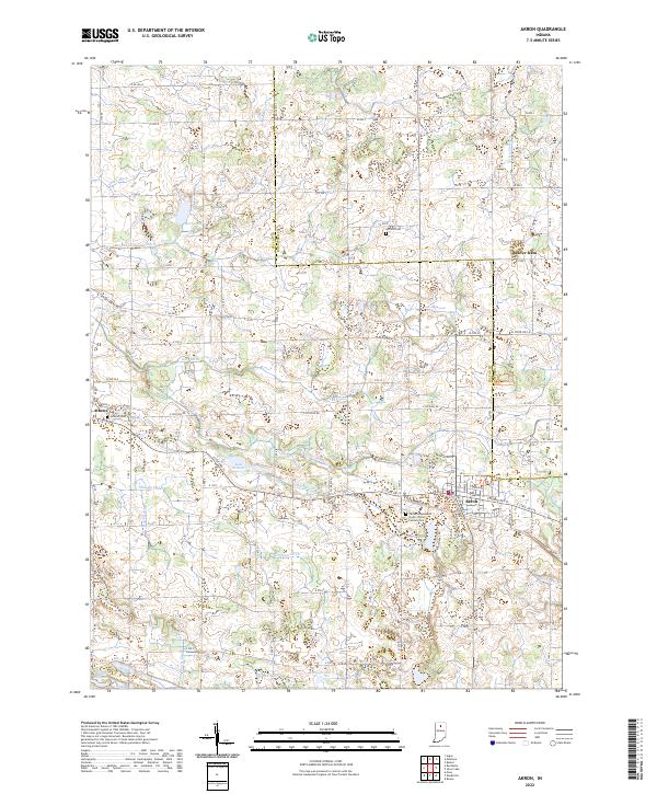 US Topo 7.5-minute map for Akron IN