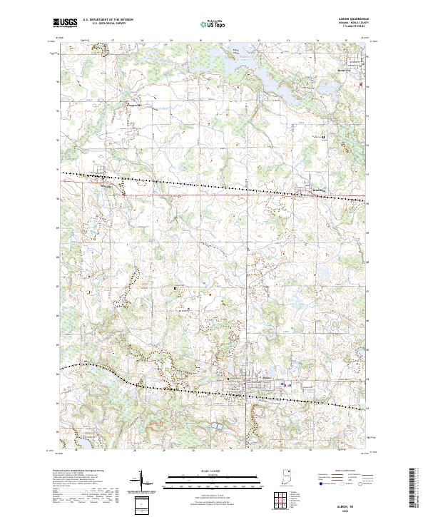 US Topo 7.5-minute map for Albion IN