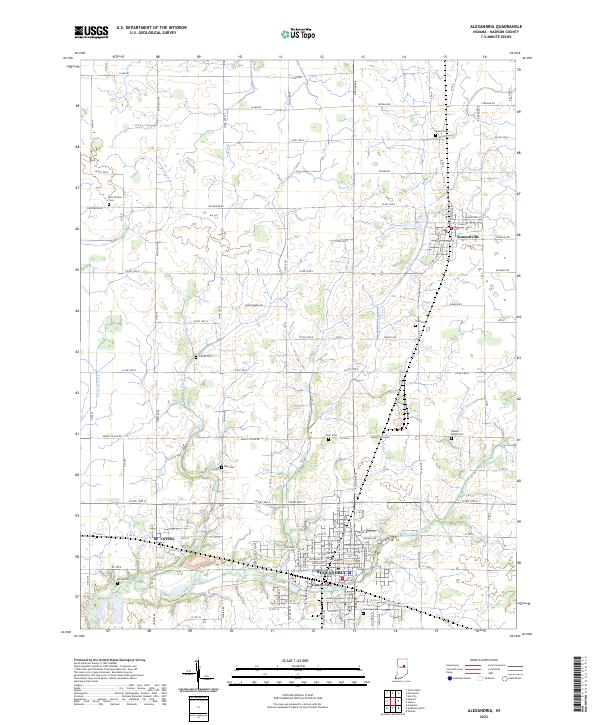 US Topo 7.5-minute map for Alexandria IN