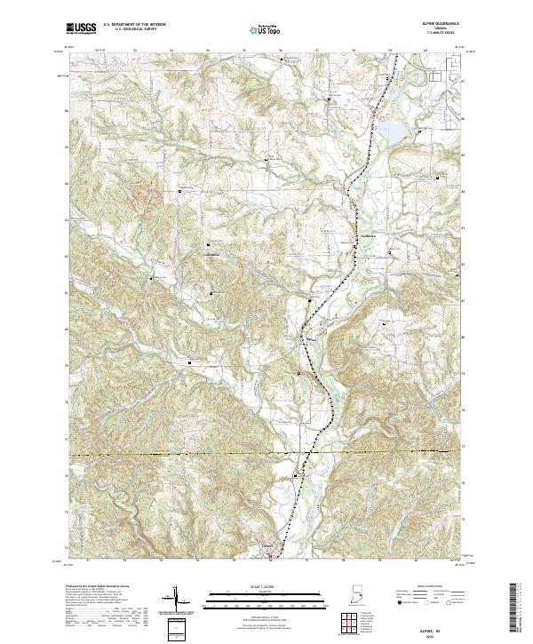 US Topo 7.5-minute map for Alpine IN