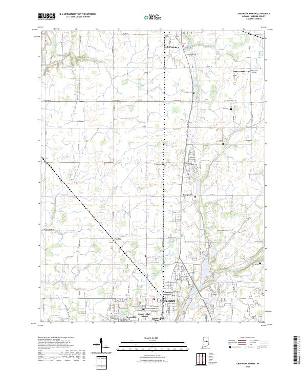 US Topo 7.5-minute map for Anderson North IN