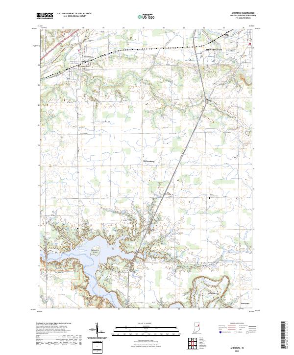 US Topo 7.5-minute map for Andrews IN