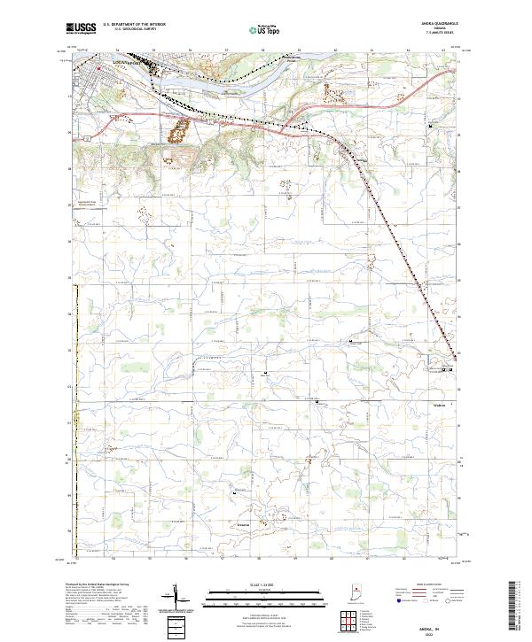 US Topo 7.5-minute map for Anoka IN