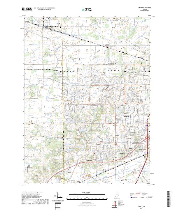 US Topo 7.5-minute map for Arcola IN