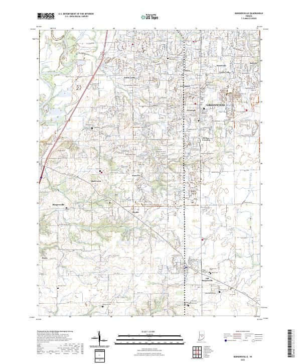 US Topo 7.5-minute map for Bargersville IN