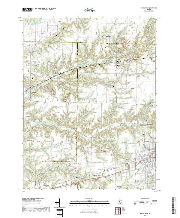 US Topo 7.5-minute map for Brazil West IN