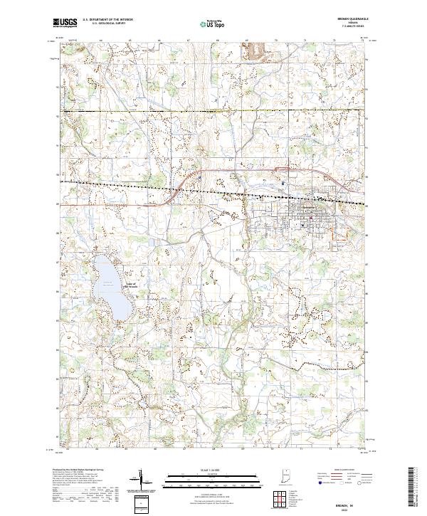 US Topo 7.5-minute map for Bremen IN