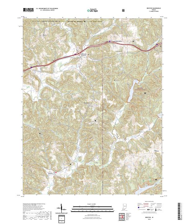 US Topo 7.5-minute map for Bristow IN