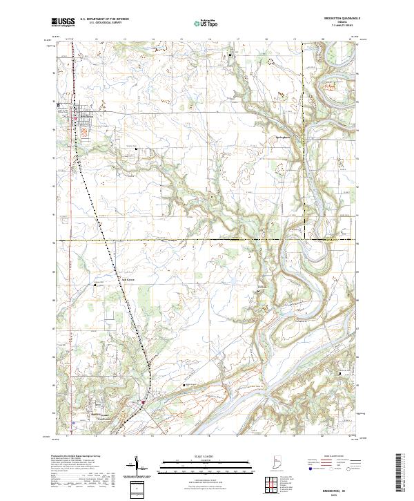 US Topo 7.5-minute map for Brookston IN