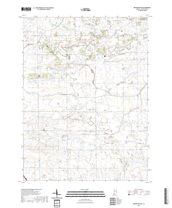 US Topo 7.5-minute map for Brookston NW IN