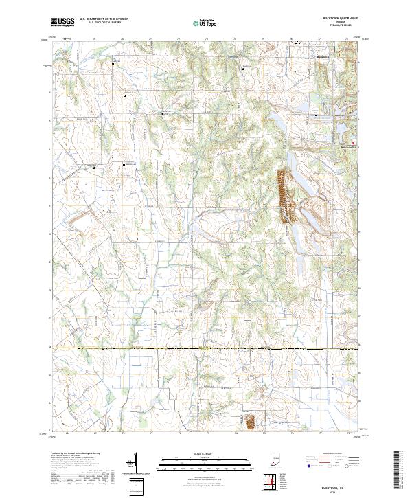 US Topo 7.5-minute map for Bucktown IN