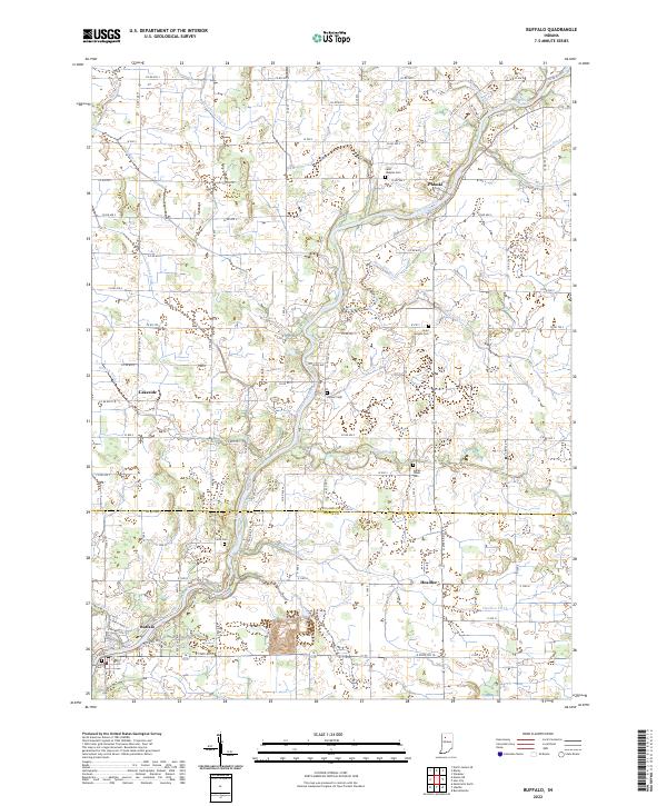 US Topo 7.5-minute map for Buffalo IN