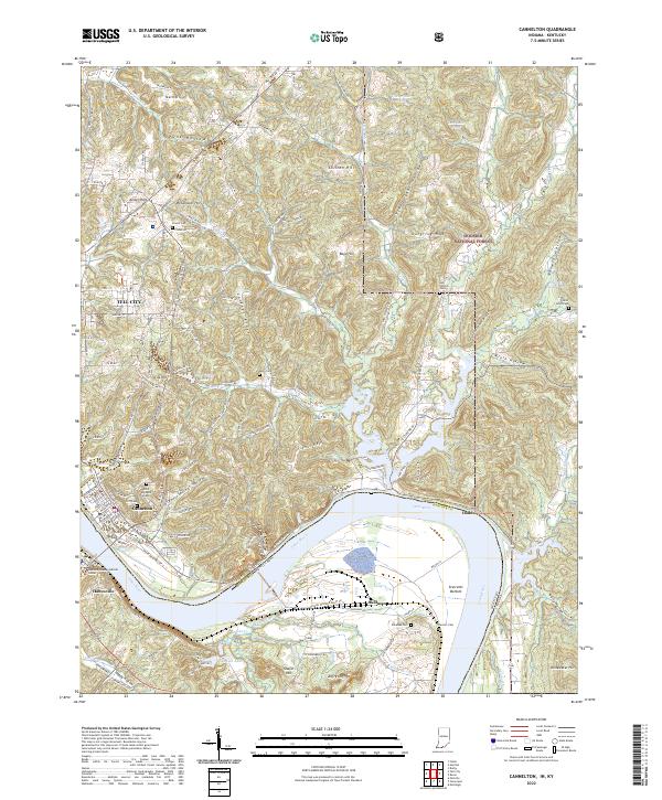 US Topo 7.5-minute map for Cannelton INKY