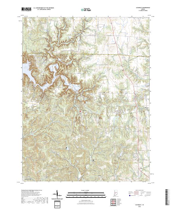 US Topo 7.5-minute map for Cataract IN