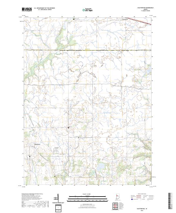 US Topo 7.5-minute map for Chatterton IN