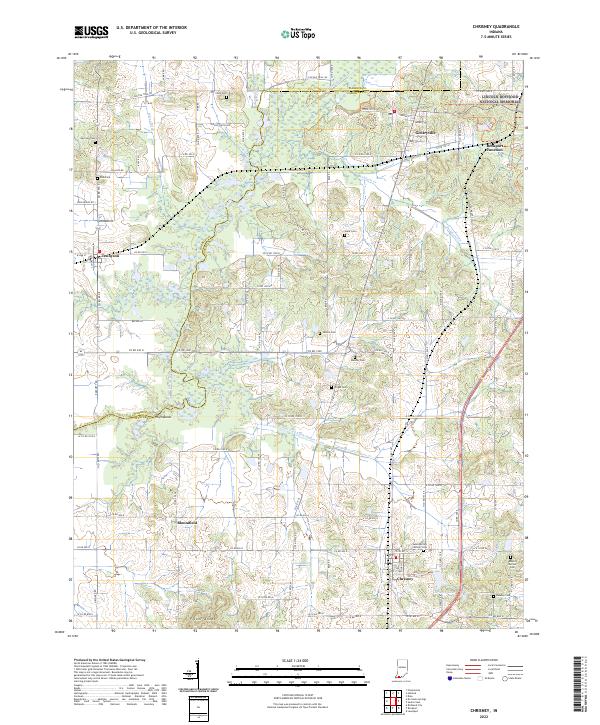 US Topo 7.5-minute map for Chrisney IN