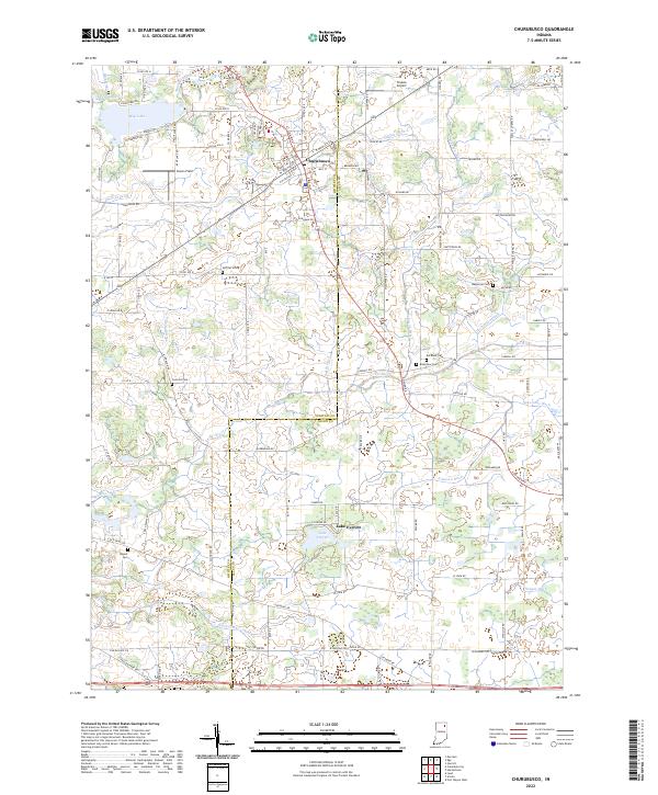 US Topo 7.5-minute map for Churubusco IN