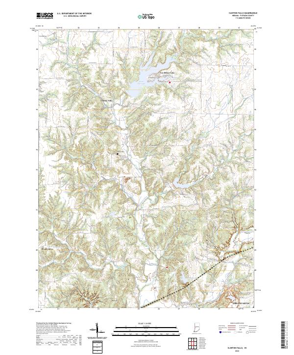 US Topo 7.5-minute map for Clinton Falls IN