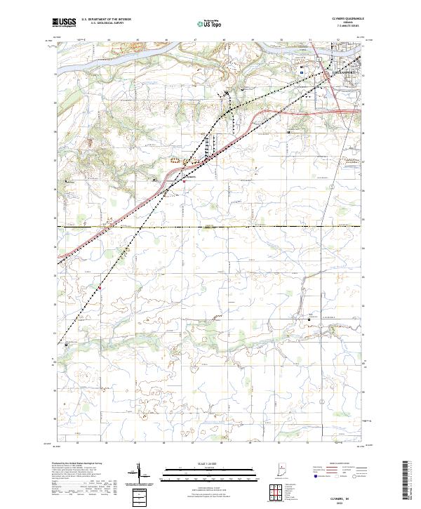 US Topo 7.5-minute map for Clymers IN