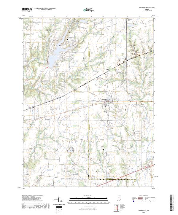 US Topo 7.5-minute map for Coatesville IN