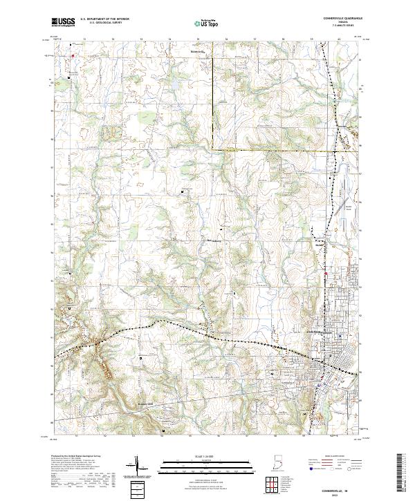 US Topo 7.5-minute map for Connersville IN