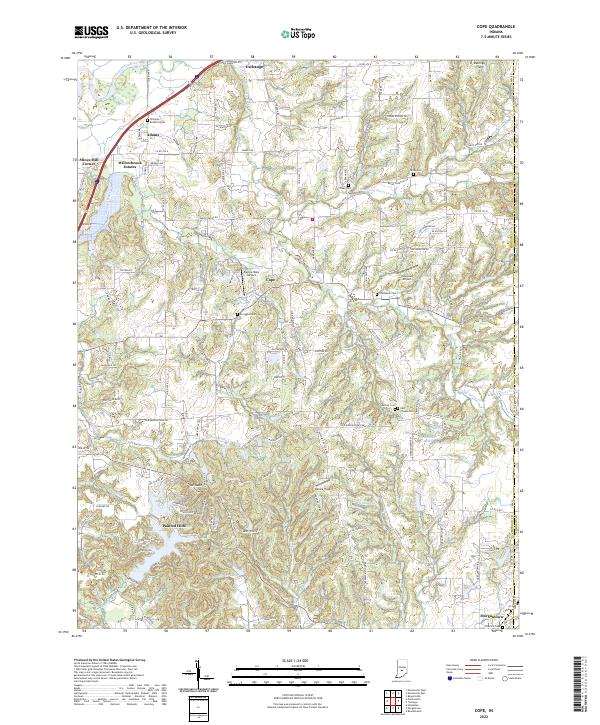 US Topo 7.5-minute map for Cope IN