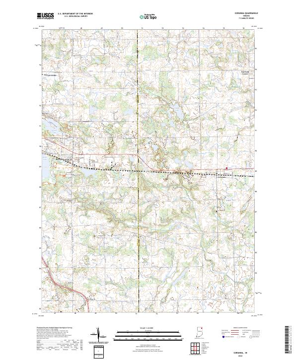 US Topo 7.5-minute map for Corunna IN