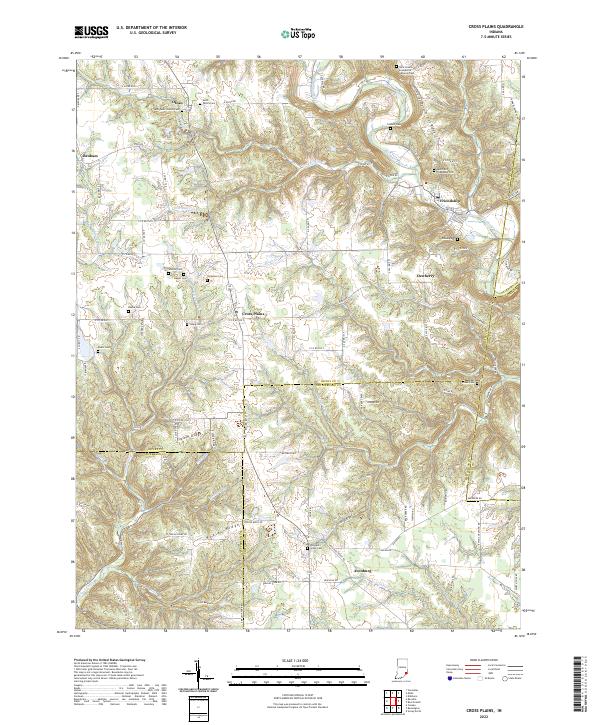 US Topo 7.5-minute map for Cross Plains IN