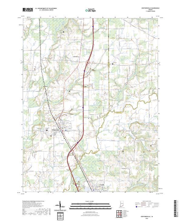 US Topo 7.5-minute map for Crothersville IN