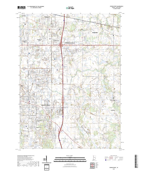 US Topo 7.5-minute map for Crown Point IN