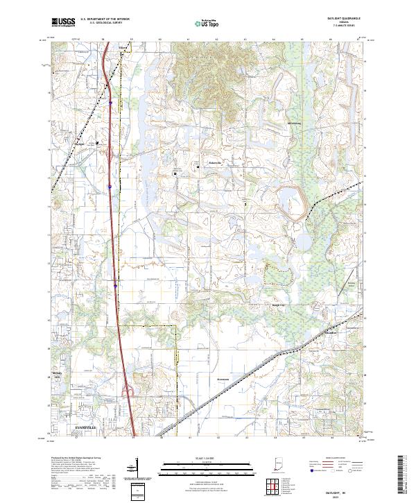 US Topo 7.5-minute map for Daylight IN