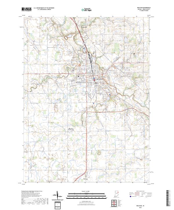 US Topo 7.5-minute map for Decatur IN