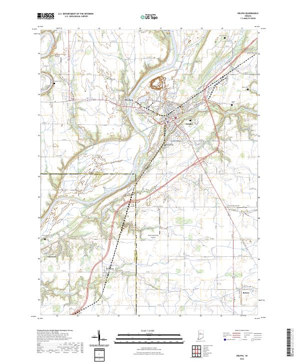 US Topo 7.5-minute map for Delphi IN