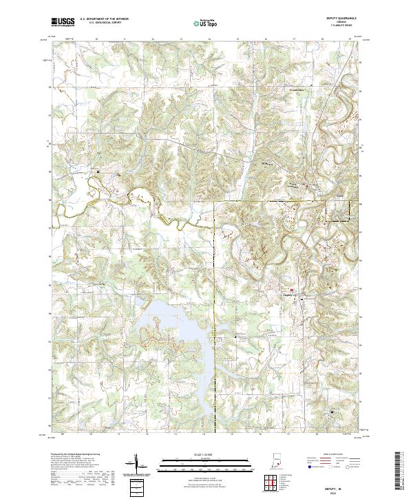 US Topo 7.5-minute map for Deputy IN