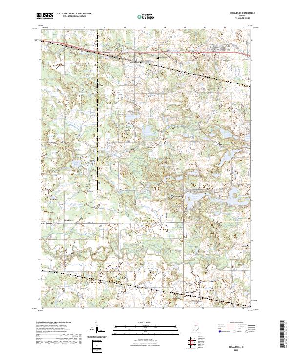 US Topo 7.5-minute map for Donaldson IN