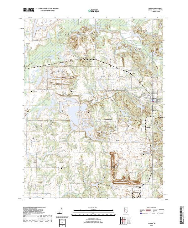 US Topo 7.5-minute map for Dugger IN