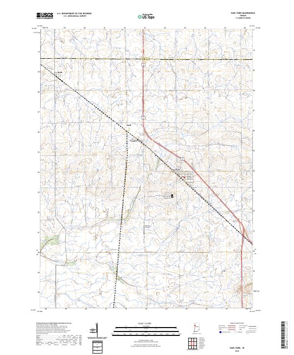 US Topo 7.5-minute map for Earl Park IN