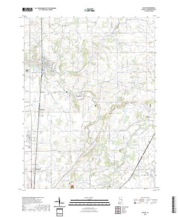 US Topo 7.5-minute map for Eaton IN