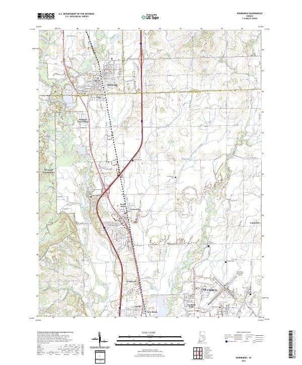 US Topo 7.5-minute map for Edinburgh IN