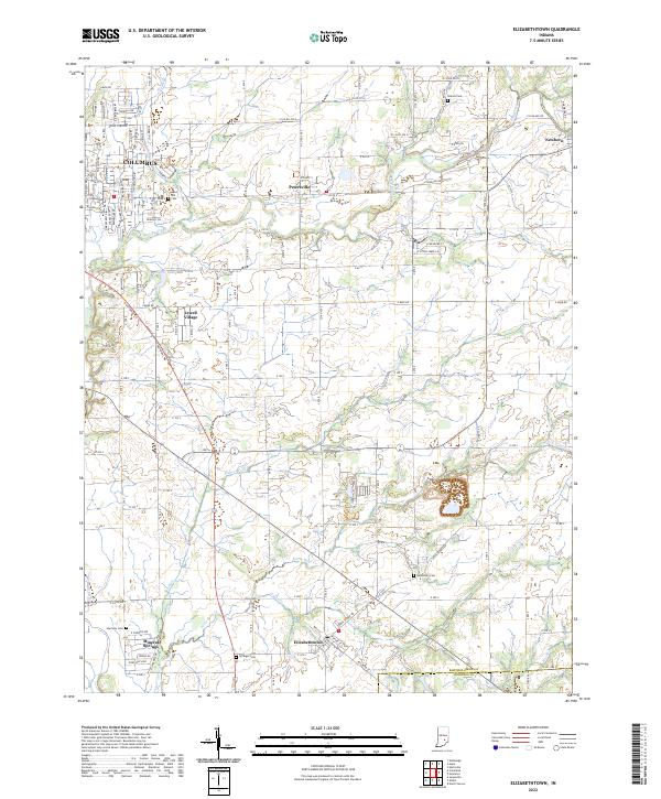 US Topo 7.5-minute map for Elizabethtown IN