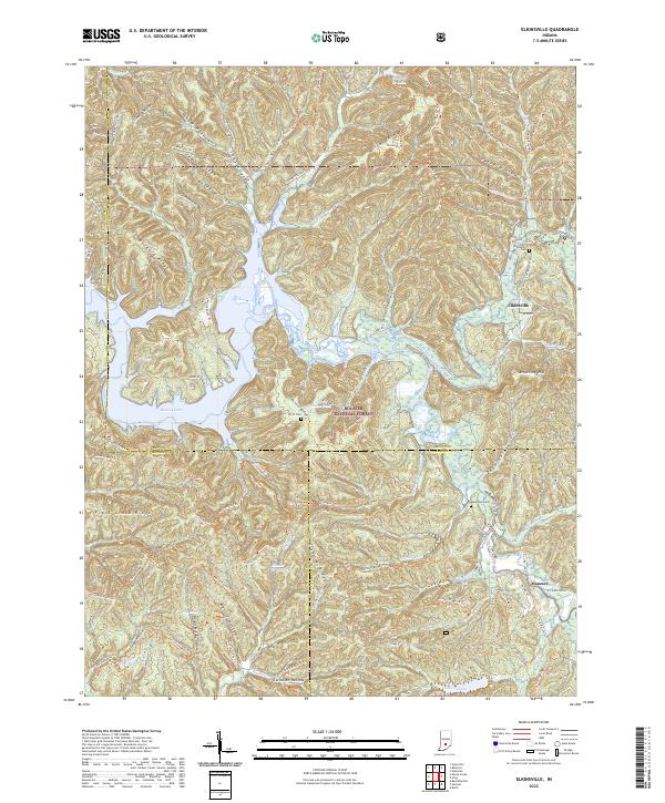 US Topo 7.5-minute map for Elkinsville IN