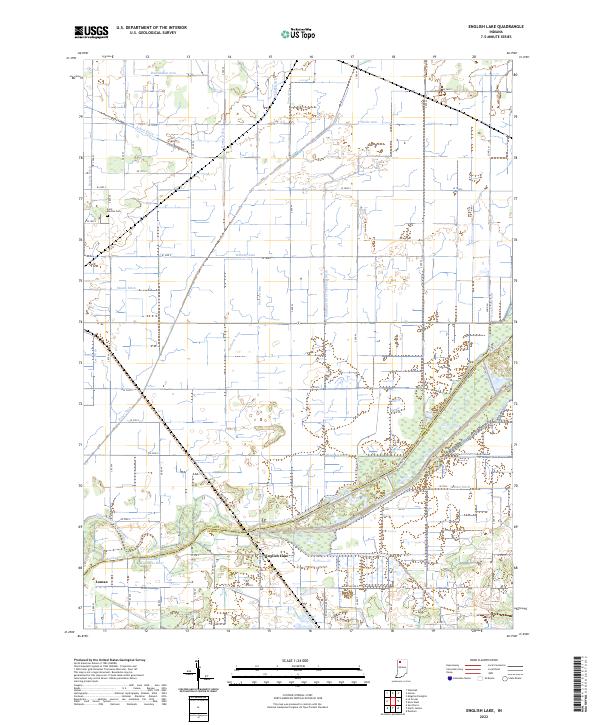 US Topo 7.5-minute map for English Lake IN