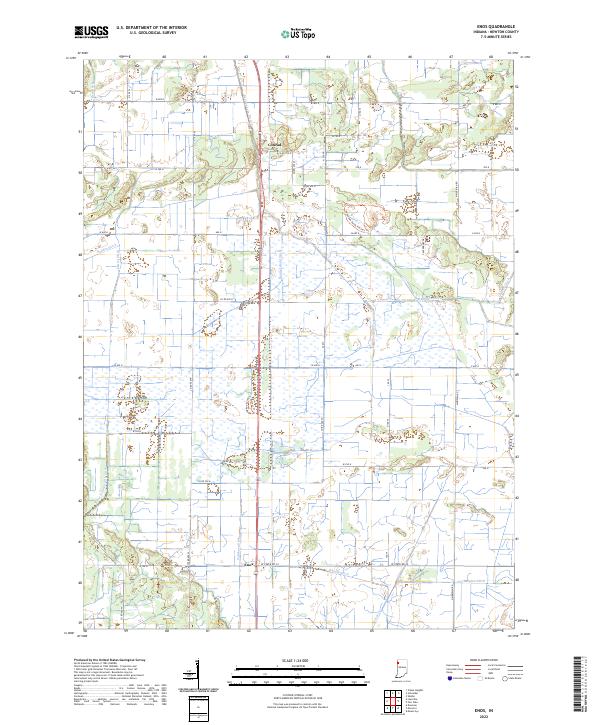 US Topo 7.5-minute map for Enos IN