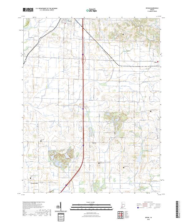 US Topo 7.5-minute map for Epsom IN