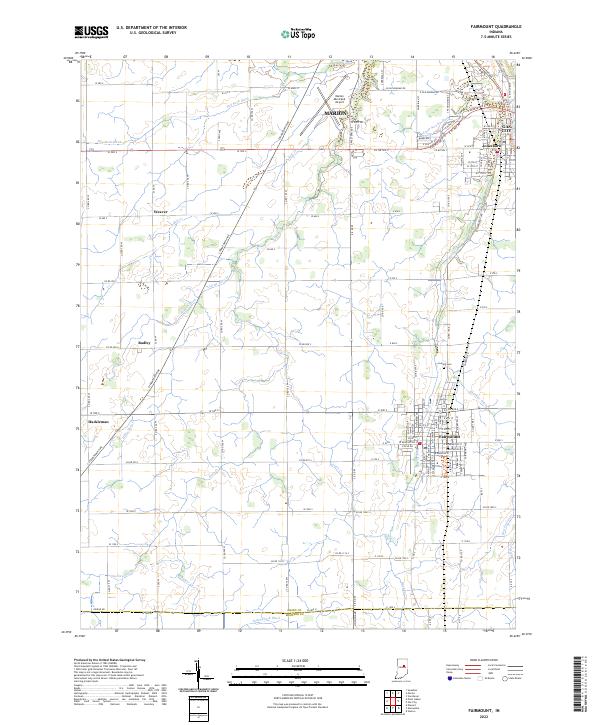 US Topo 7.5-minute map for Fairmount IN